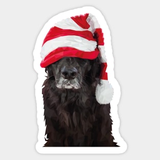 Santa Dog Sticker